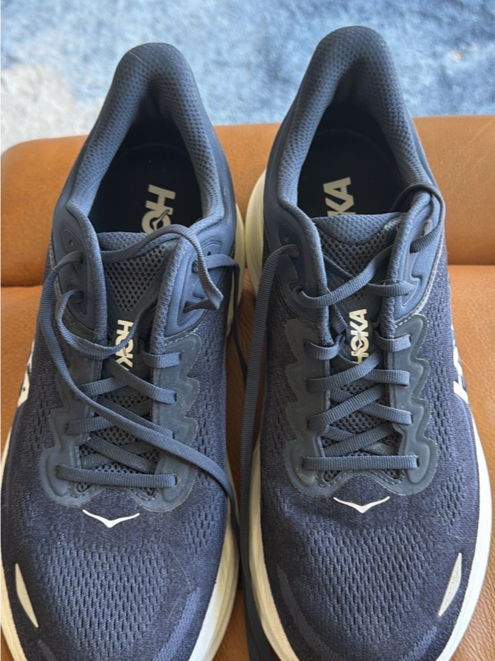 Hoka Men's Navy Running Trainers with White Accents